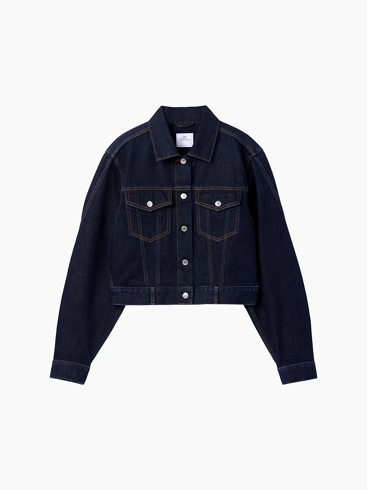 NEW – GAP – Gap Victoria Beckham Relaxed Crop Denim Jacket – Sale