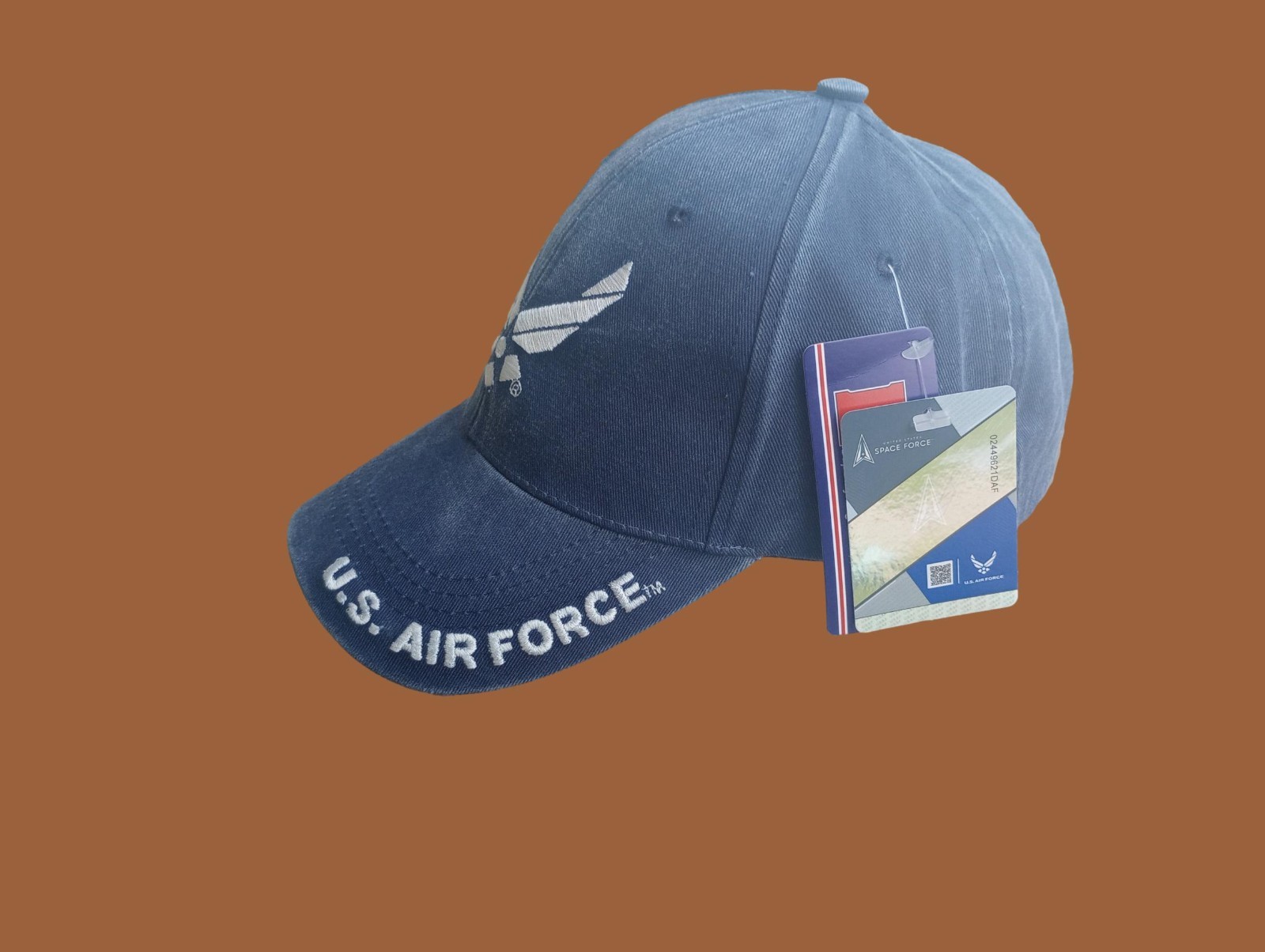 U.S AIR FORCE HAT STONE WASHED BLUE FATIGUE OFFICIAL LICENSED MILITARY BALL CAP