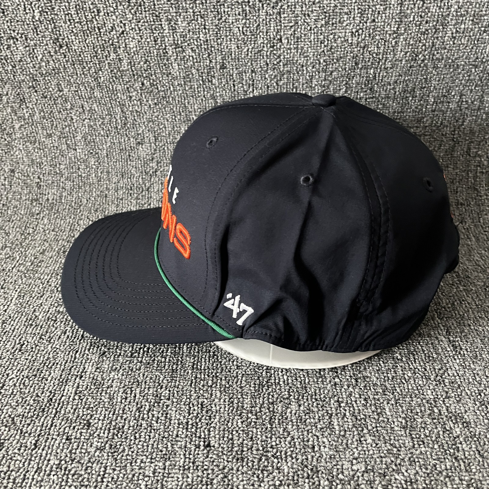 ’47 XFL Football Seattle Dragons Structured Snapback Adjustable Black Orange Gre