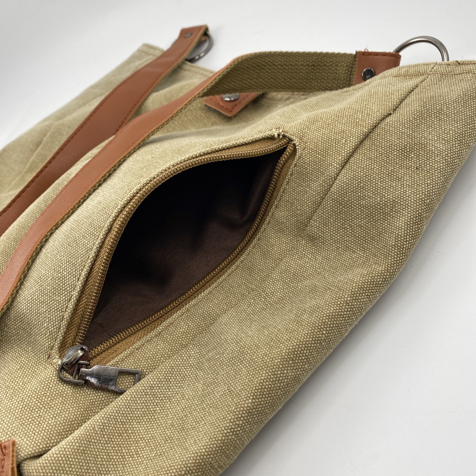 Brown Canvas Satchel Bag/Backpack – Everyday Use – Basic Simple