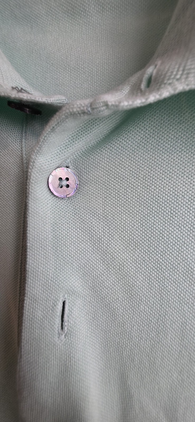 Vintage Mint Green Polo Shirt Men’s Medium Made in Italy 100% Cotton