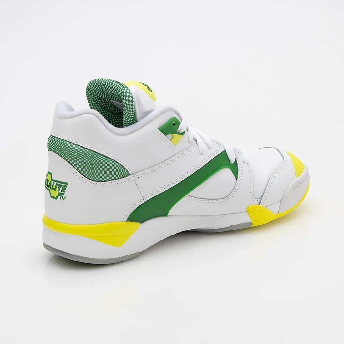 Reebok 116693 100203282 COURT VICTORY PUMP White/Green Natural Leather 5-13in