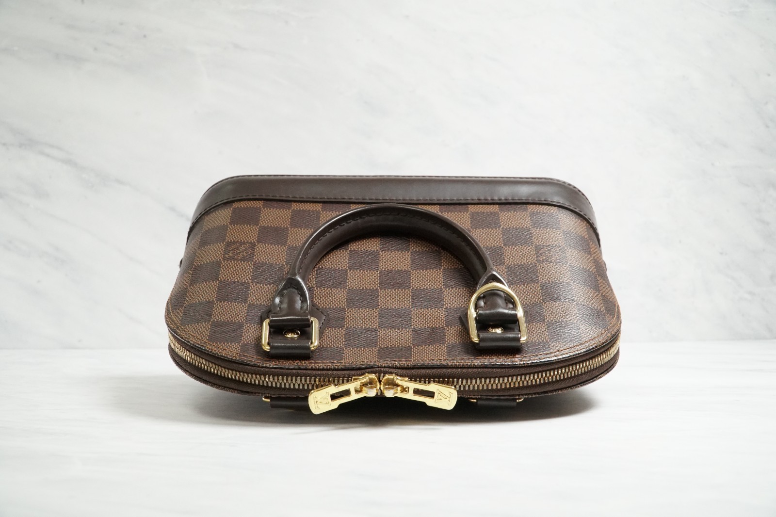 [Excellent] Louis Vuitton Damier Ebene Alma BB 2Way Handbag Shoulder Bag N41221
