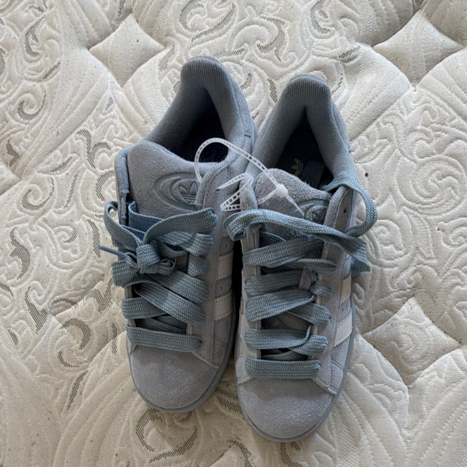 adidas Men’s Suede Low Top Lace-Up Athletic Sneakers Blue/White Solid