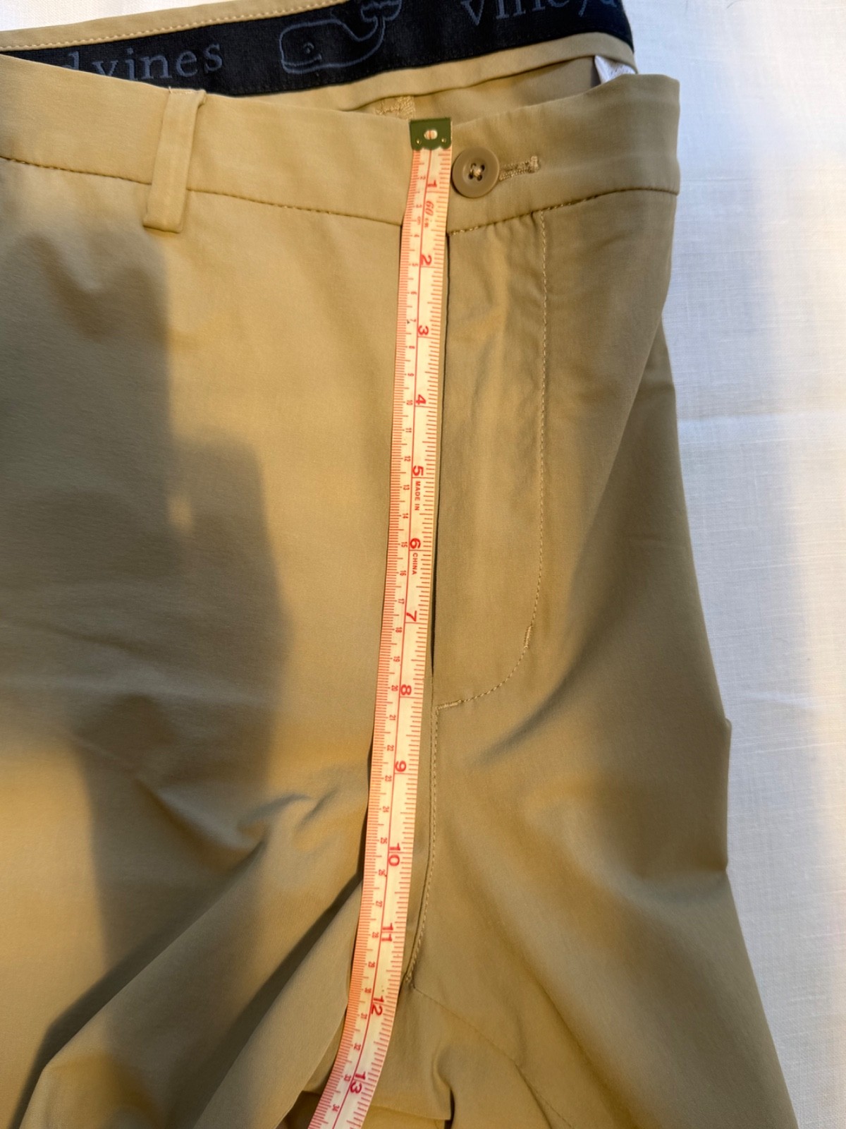 Vineyard Vines Performance Khaki Pants Men 38×32 Tan Stretch Preppy Golf Office