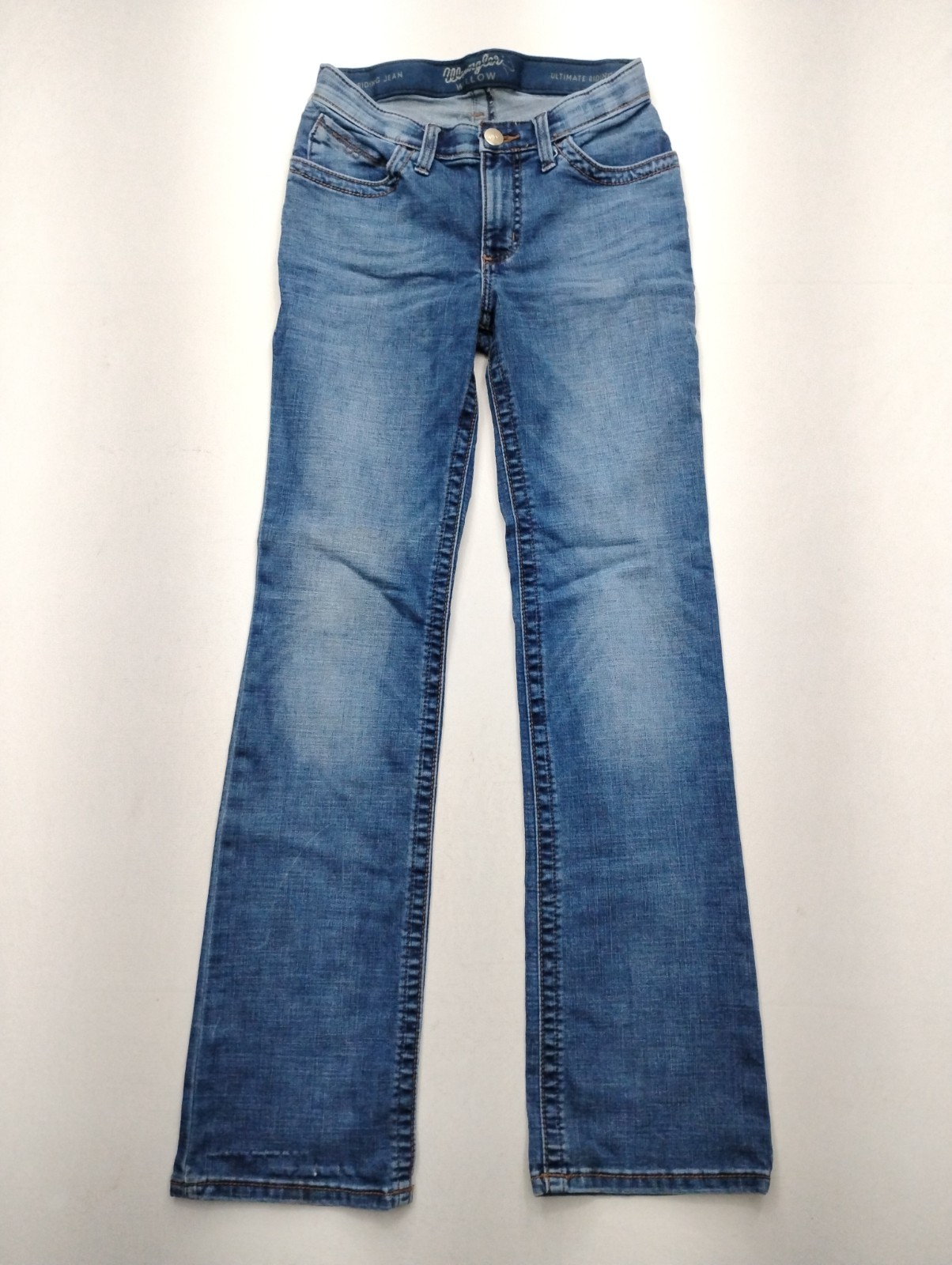Wrangler Willow Bootcut Ultimate Riding Jeans Womens 8 Blue Denim Mid Rise