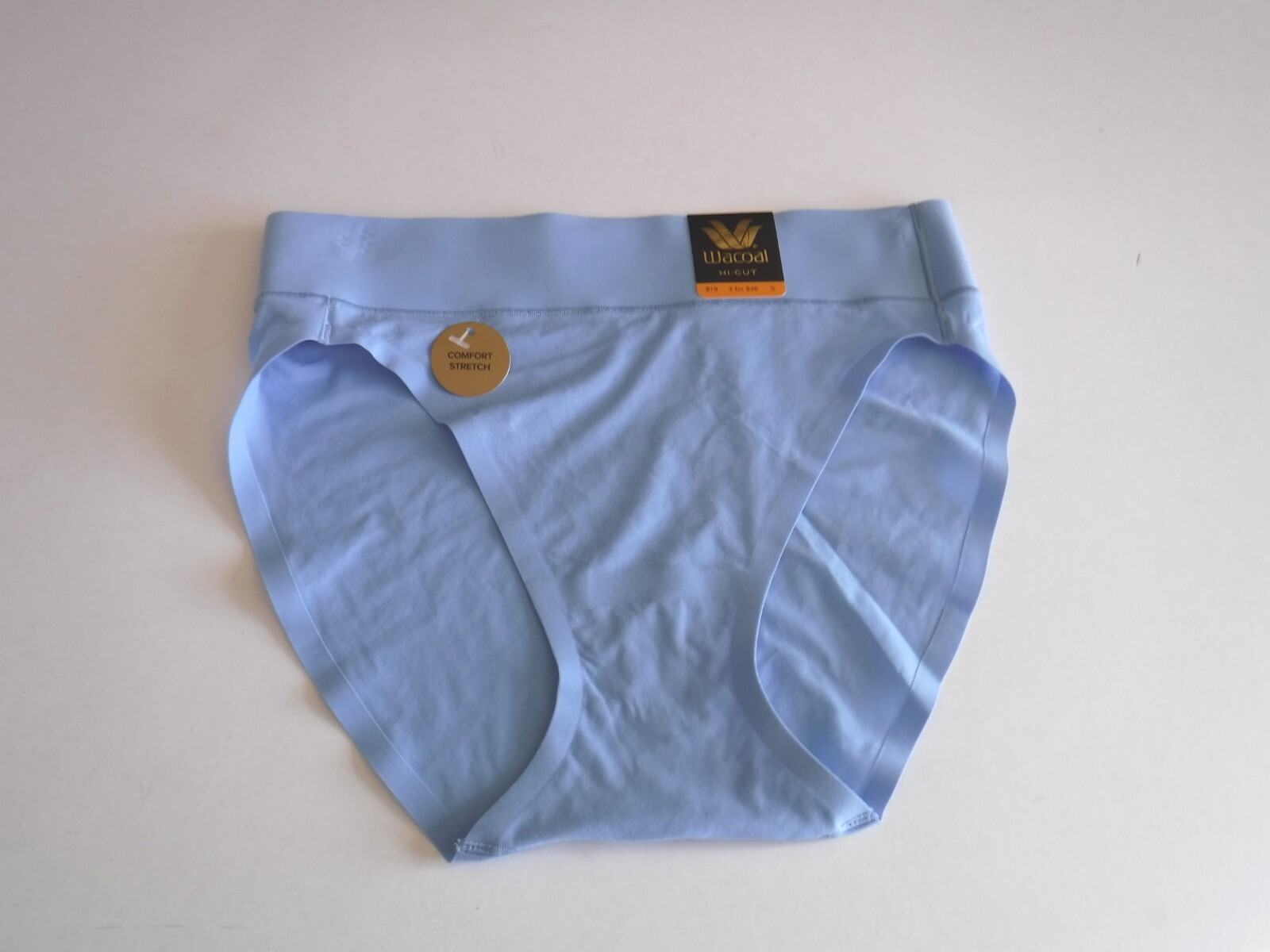 Wacoal At Ease Hi Cut Brief Panty 871308 Bell Air Blue S MSRP $19.00 NWT