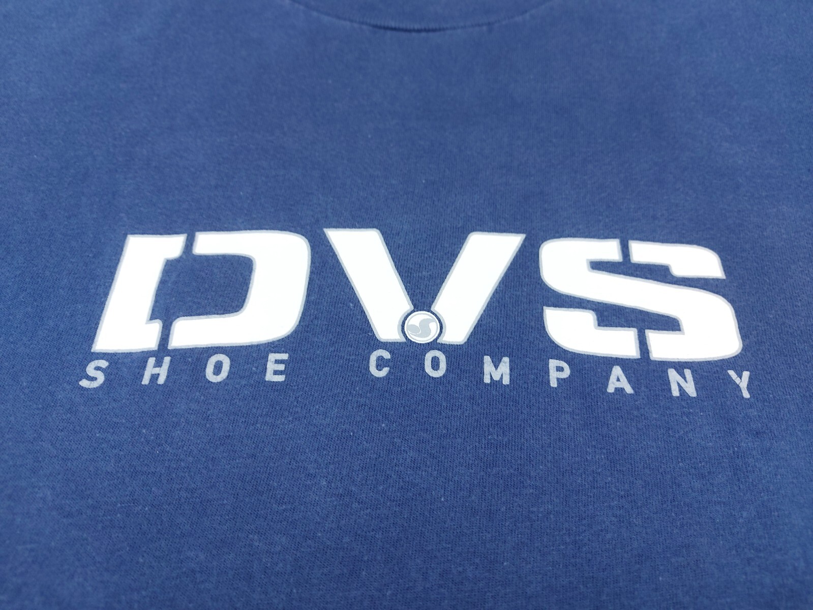 Vintage 90s DVS Shoes Company Skateboard Double-Sided Blue Navy T-Shirt L/XL