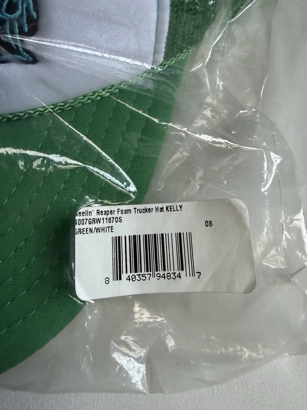 Warren Lotas Reelin’ Reaper Foam Trucker Hat Kelly Green OS New