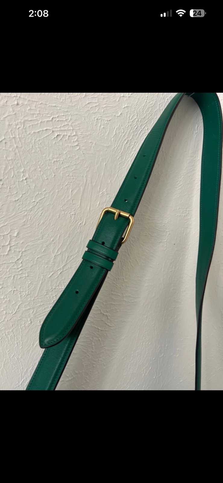 COACH Green Small Tabby Shoulder Bag Turn Lock/Zip, Adjustable Strap, Card