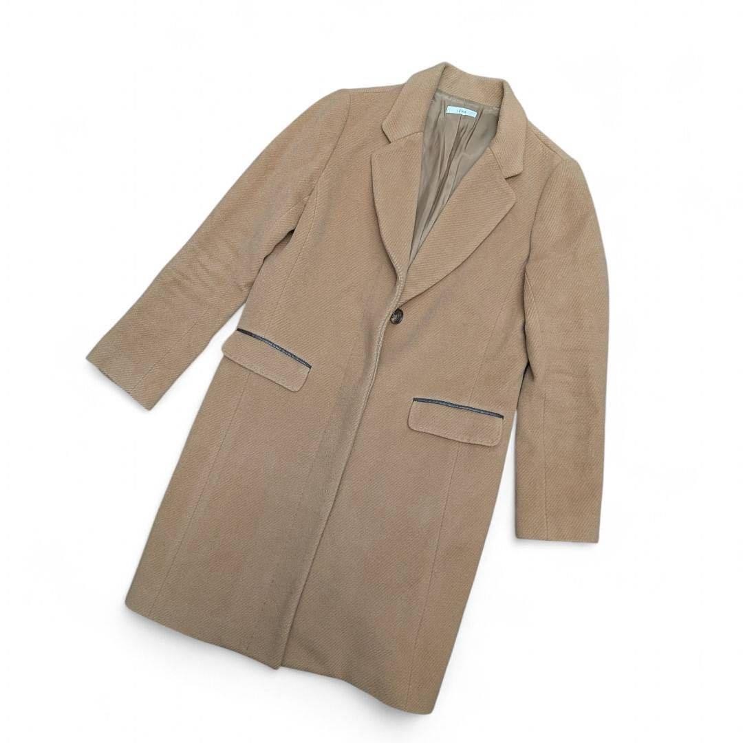 IENA Women’s Cashmere Blend Chester Coat Brown Long S Excellent Japan