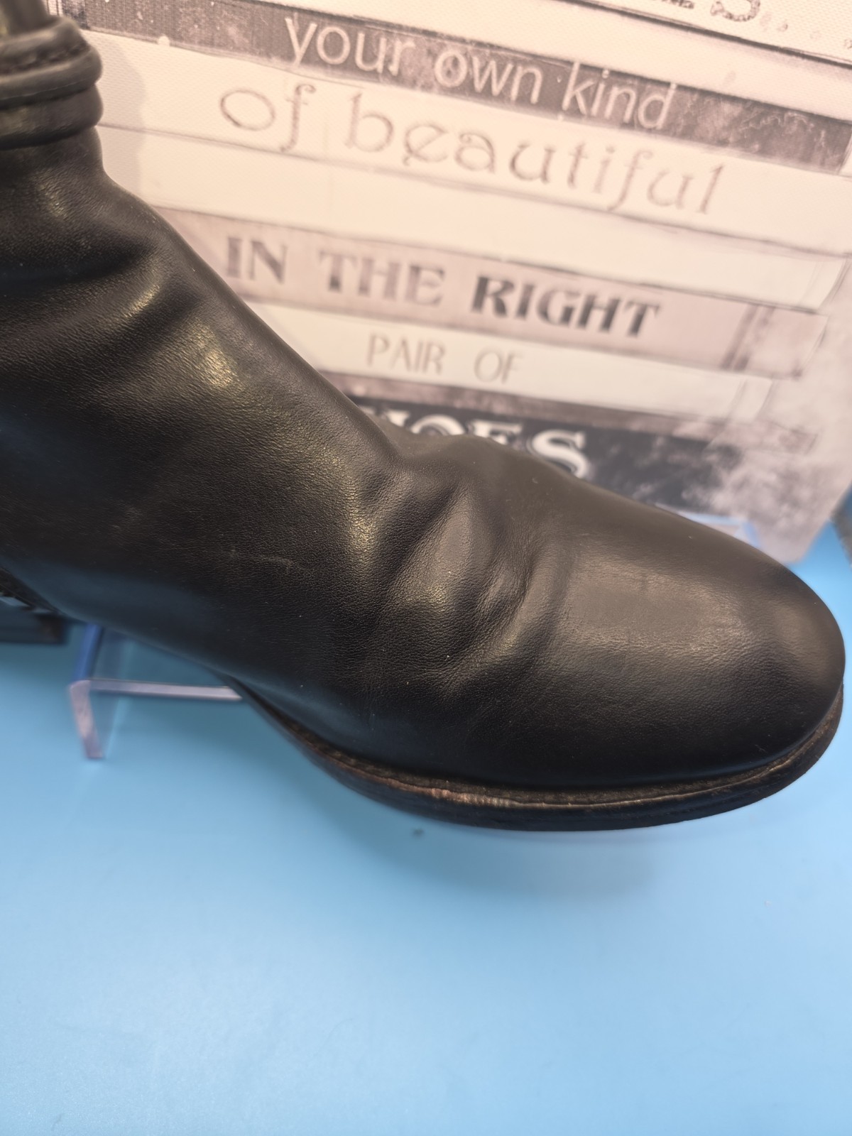 FRYE Melissa Black Leather Inside Zip Boots Size 8B EUC Style 3478443