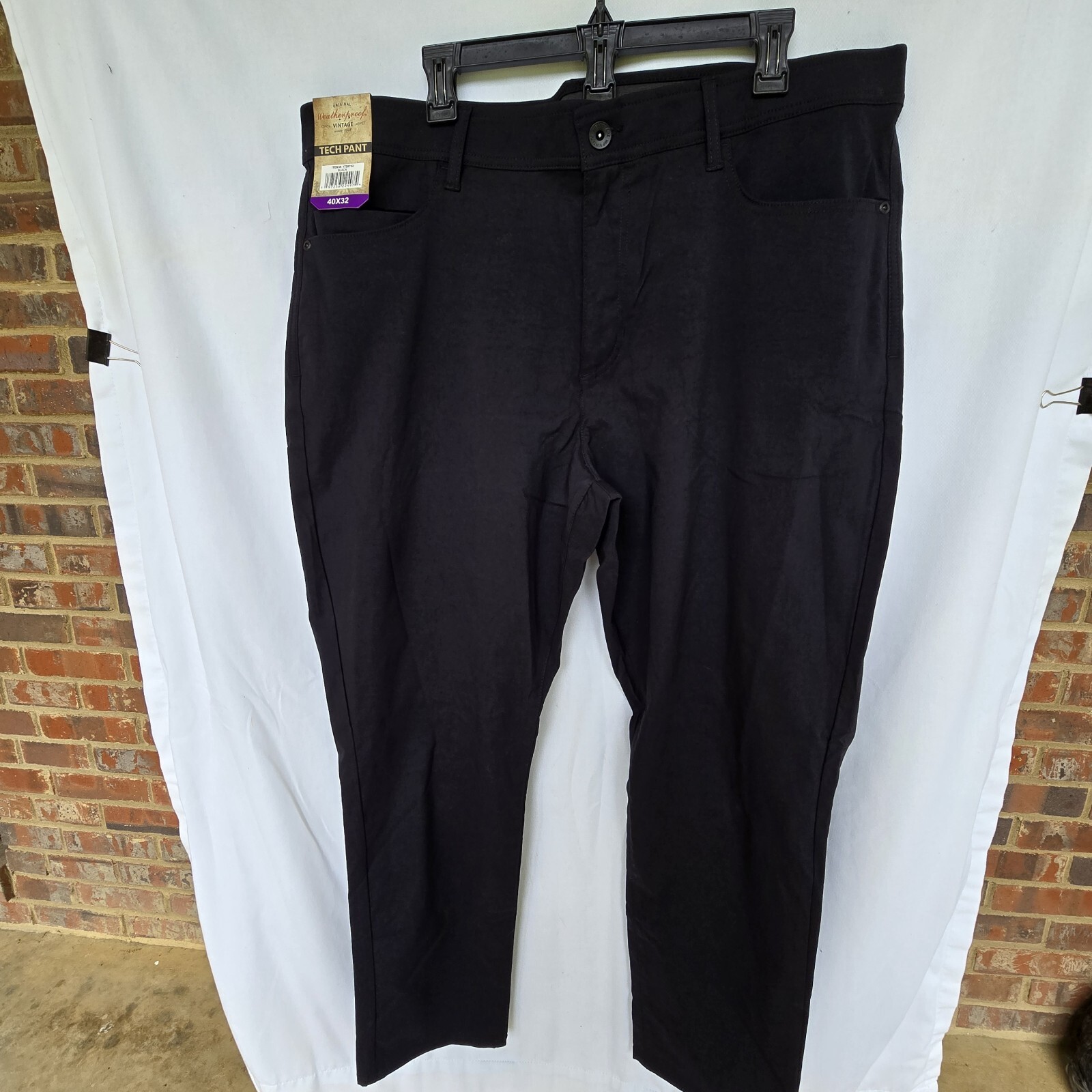 Weatherproof Vintage Men’s 40×32 Tech Pants Black NWT