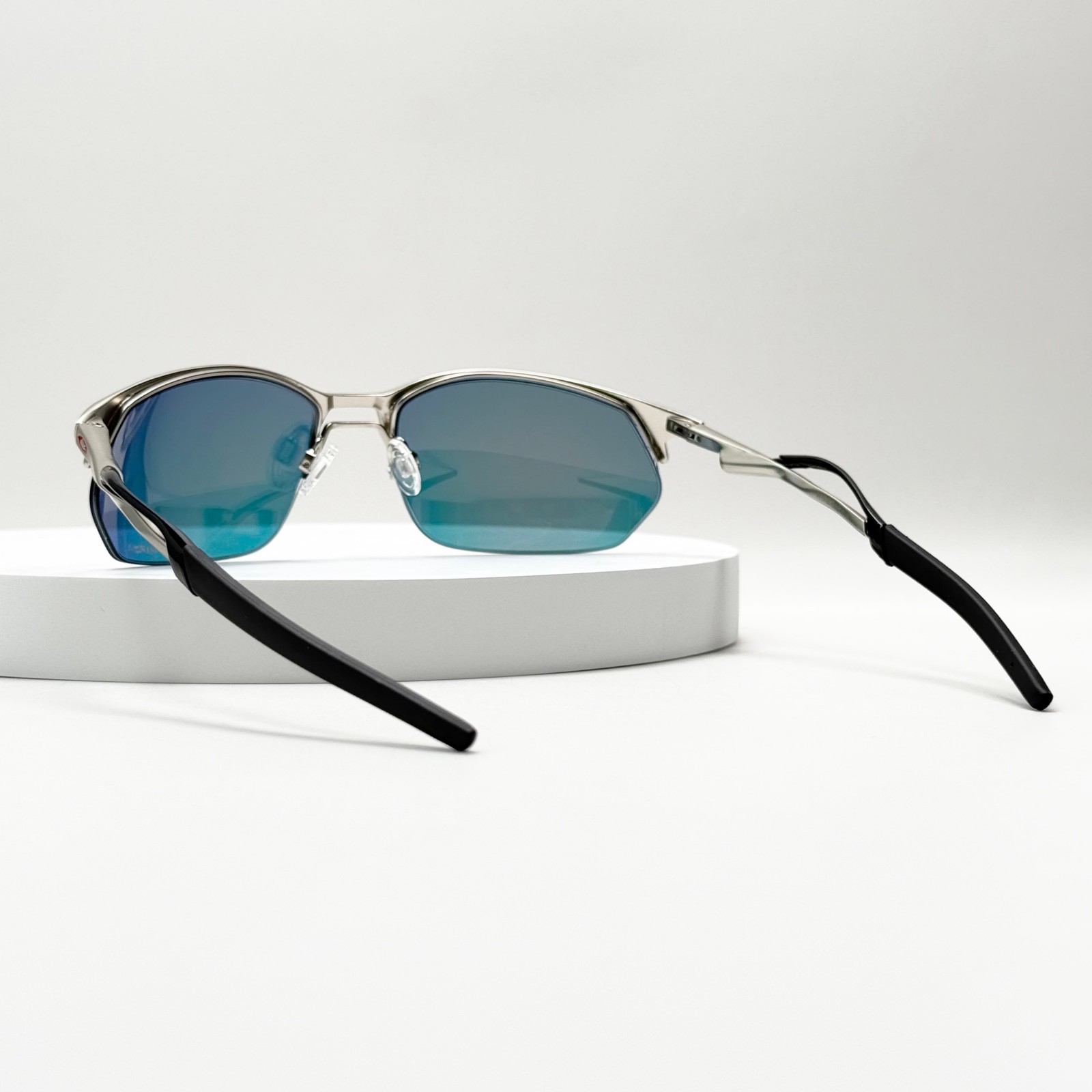 Oakley Wire Tap 2.0 OO4145 Polarized Sunglasses Silver Frame Ruby Lens