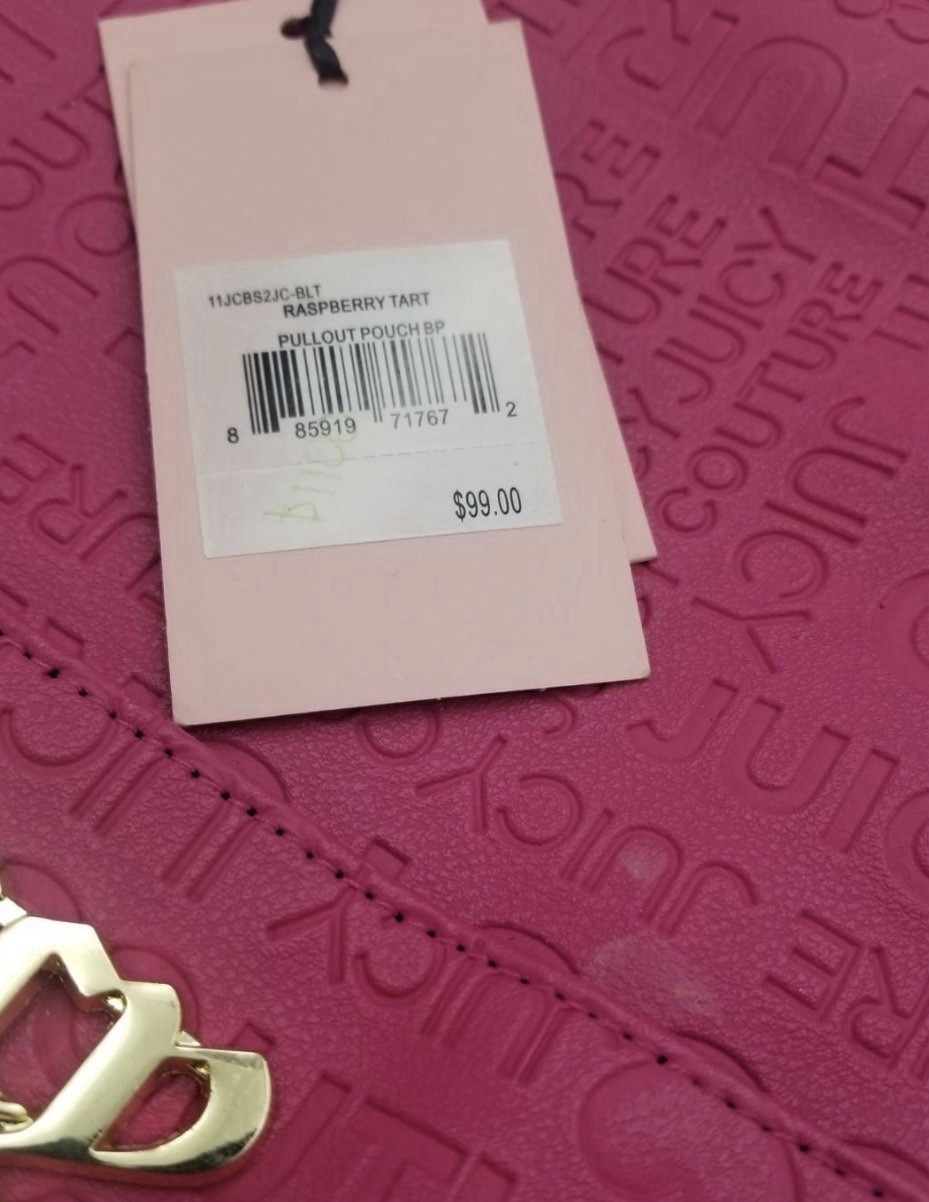 Juicy Couture Raspberry Tart Embossed Pink Backpack NWT
