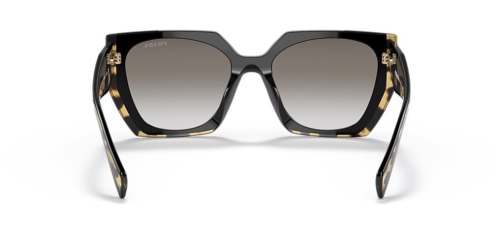Prada PR 15WS 3890A7 Black Tortoise Grey Gradient Women Sunglasses AUTHENTIC