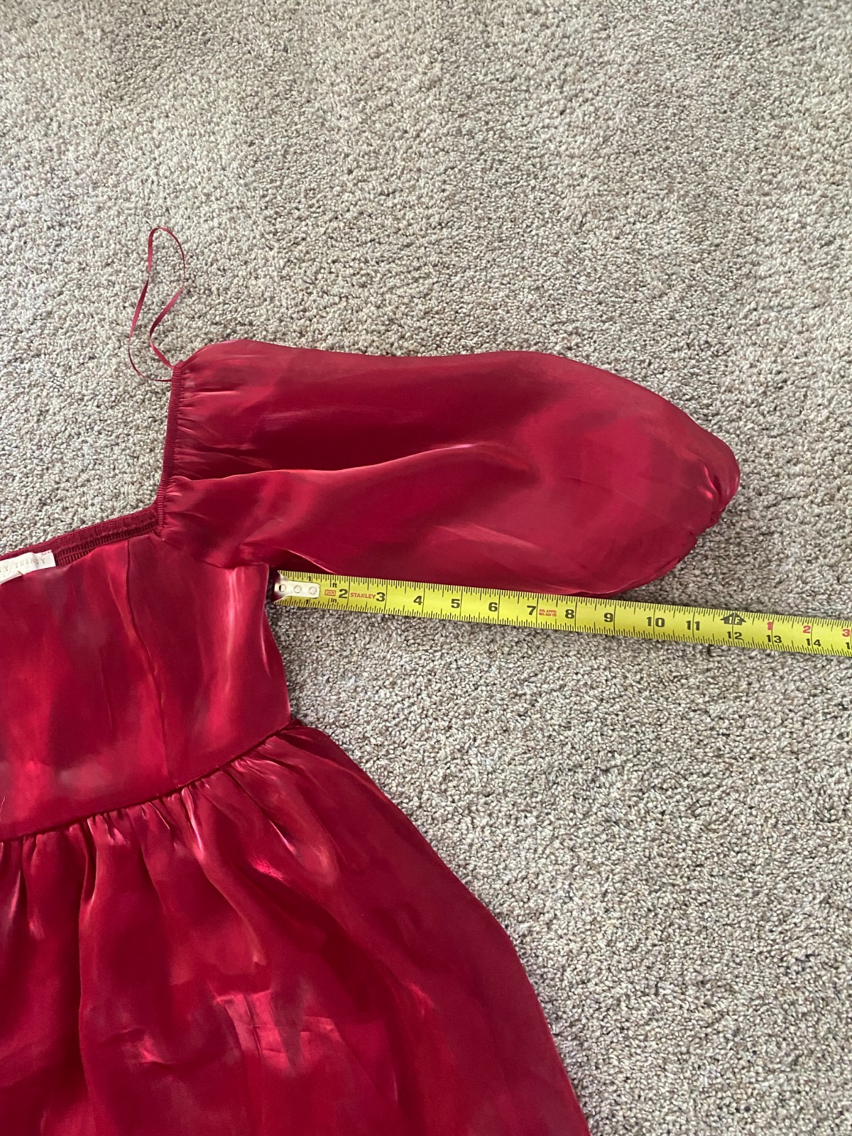 Thirty Thirty LA Women’s Red Shinny Sheer Chiffon Mini Party Dress – Size Small