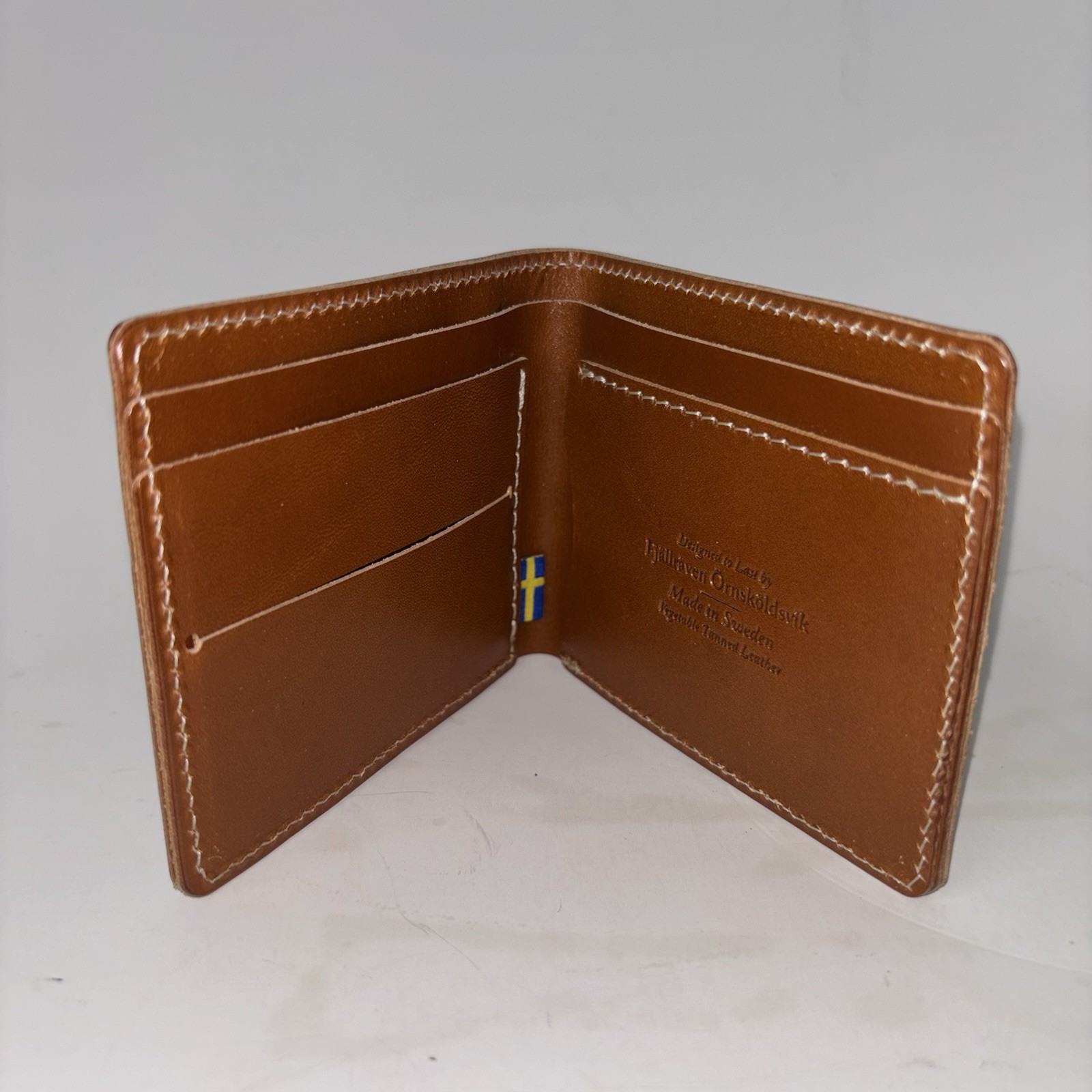 Fjällräven Ovik Brown Cognac Leather Wallet Bi-Fold