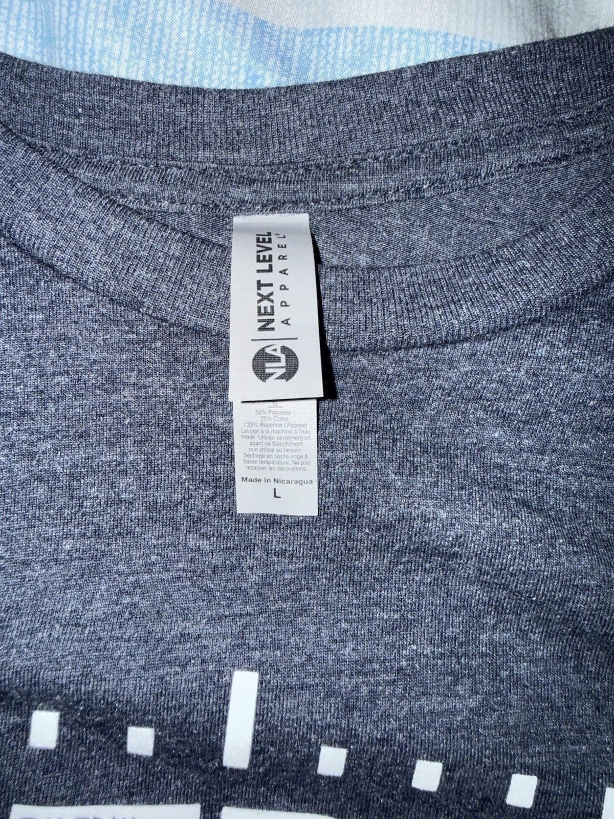 Next Level Apparel Men’s L Gray Short Sleeve Crew Neck Football Heaven Tee