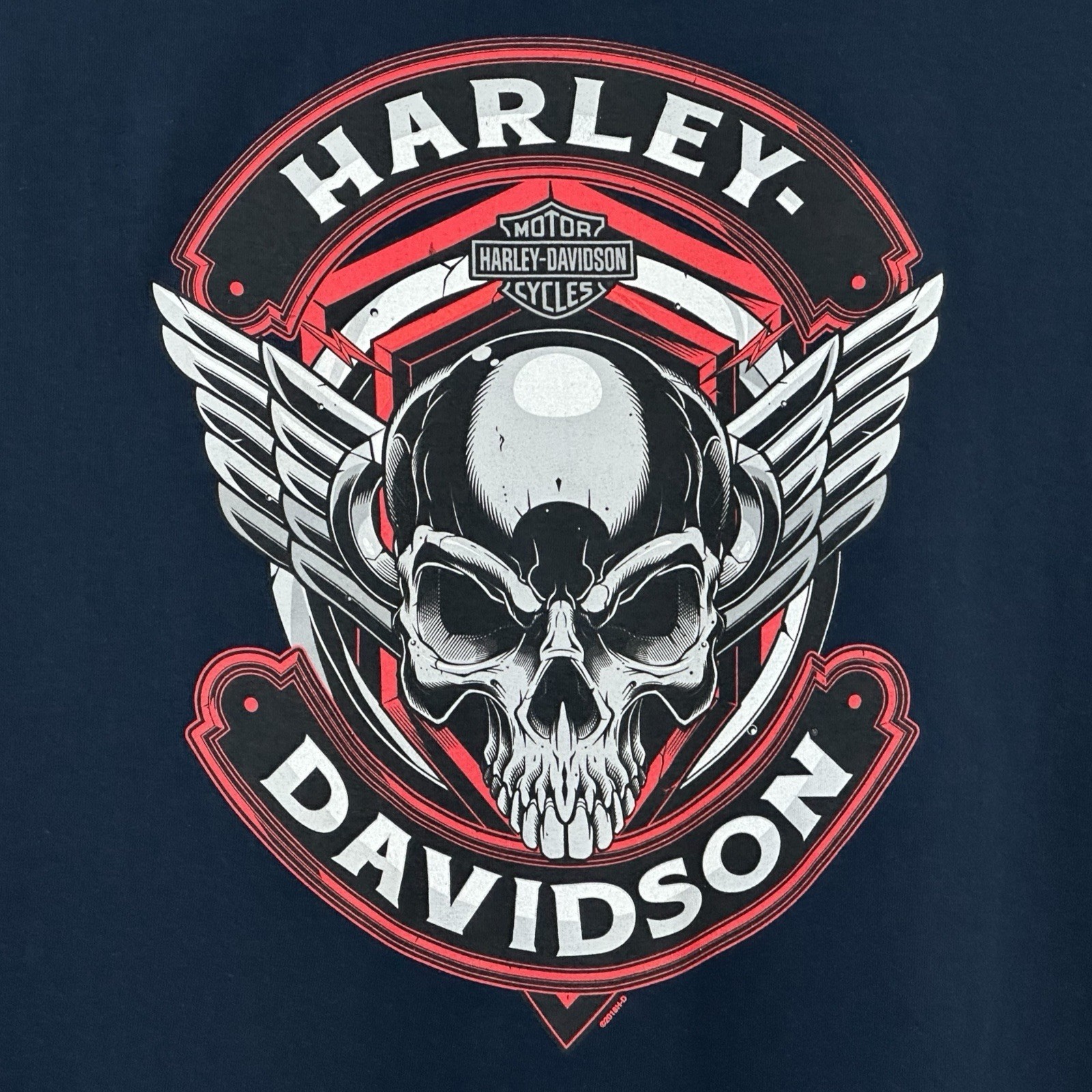 Harley-Davidson Countryside IL T-Shirt Mens 3XL Blue Short Sleeve Cotton Blend