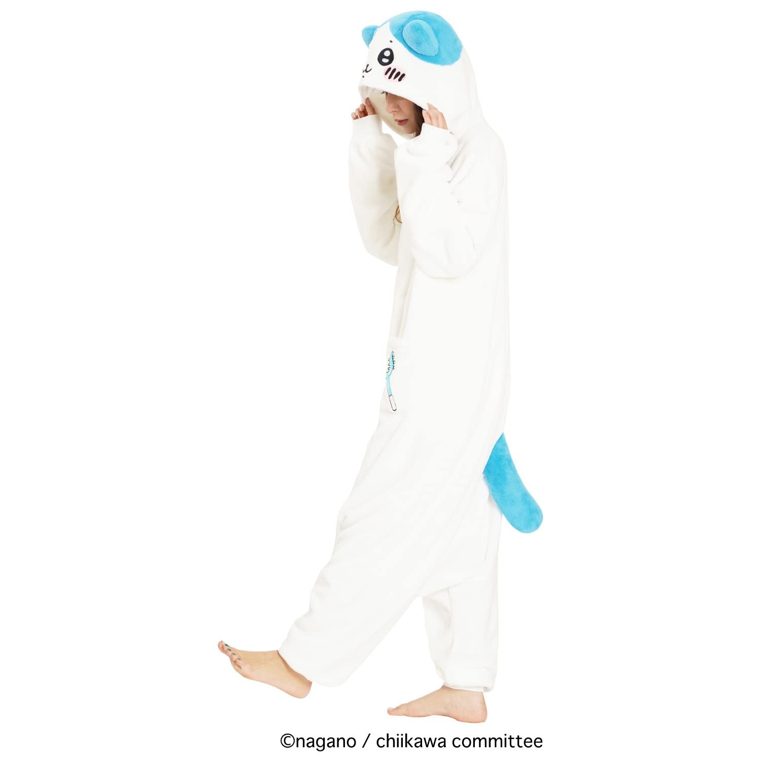 SAZAC Fleece Kigurumi Chikawa Adult Free Size Hachiware