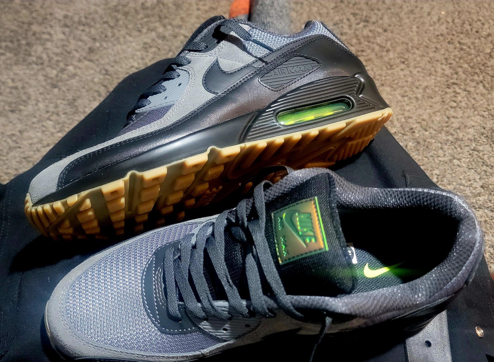 Nike Air Max 90 IQ0580-084 Men’s Multi Size Shoes Smoke Grey/Black/Anthracite
