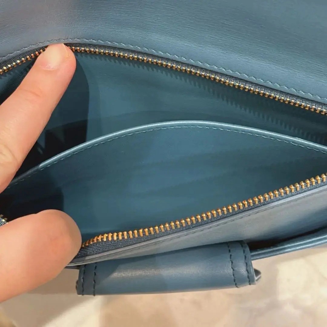 Dior Pre-Owned Authentic Crossbody Bag Blue 28*16 Free Tracked Shipping