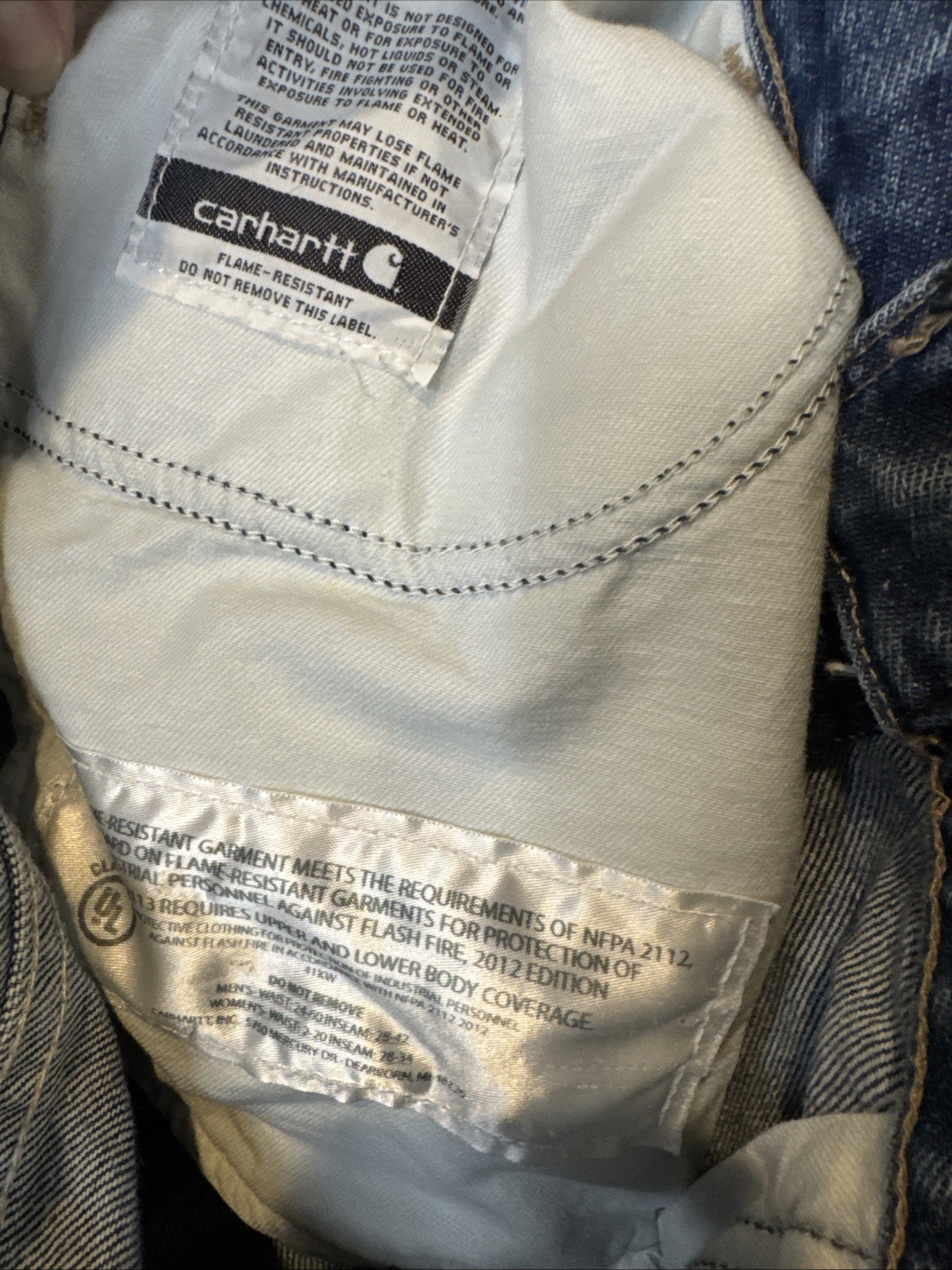 Carhartt FR Work Flame Resistant Men’s Jeans – Dark Blue 34×32