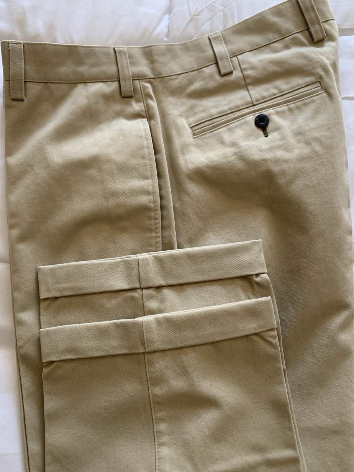 Orvis Classic 1856 Khaki Cotton Twill Flat Front Straight Chino Pants 36 NWOT