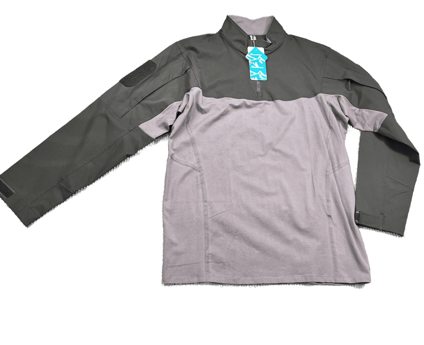 Magcomsen Mens Tactical Combat Shirt Large Gray Quarter Zip Long Sleeve Military