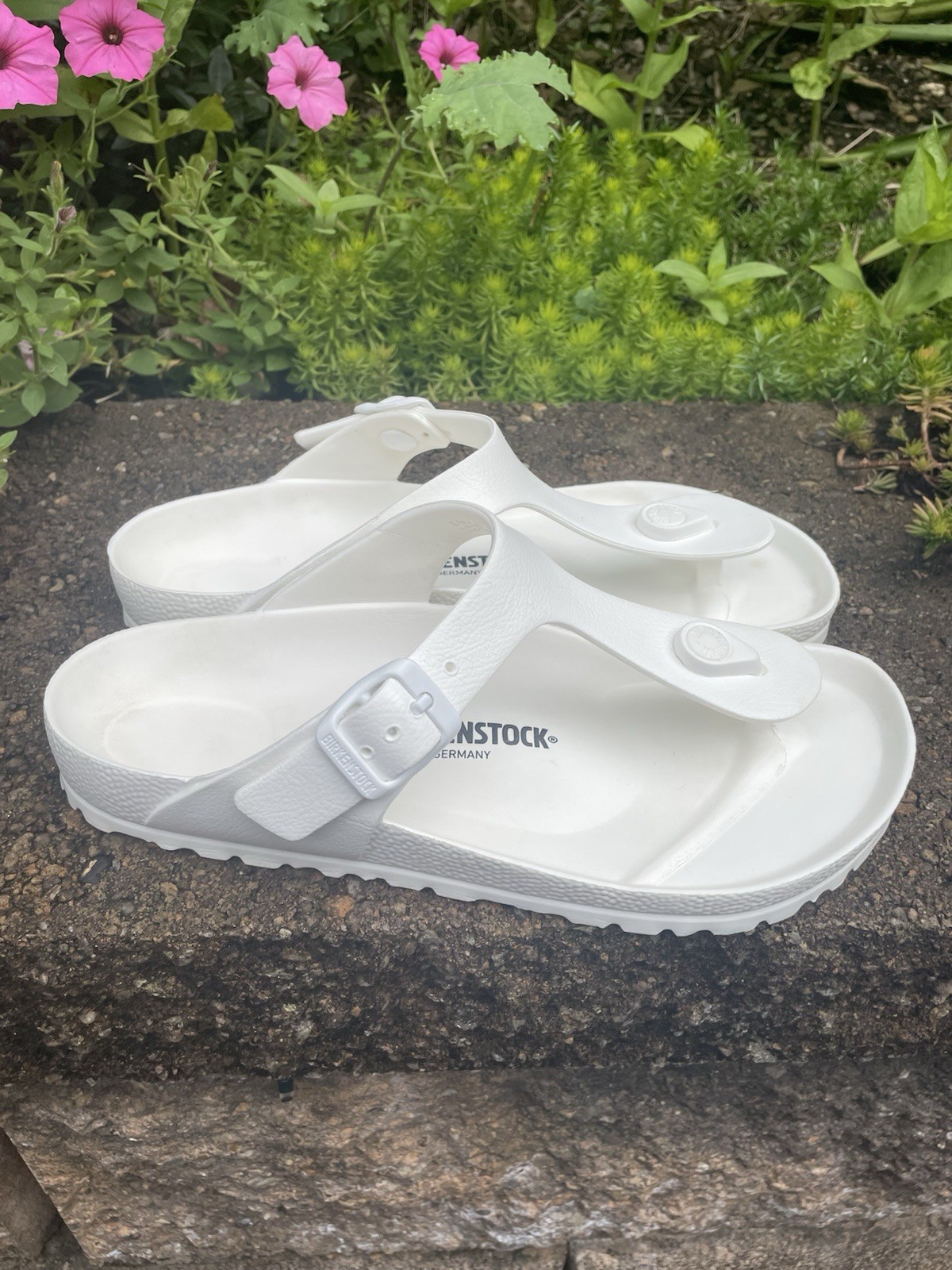 Birkenstock Gizeh EVA White Thong Sandals Size 37