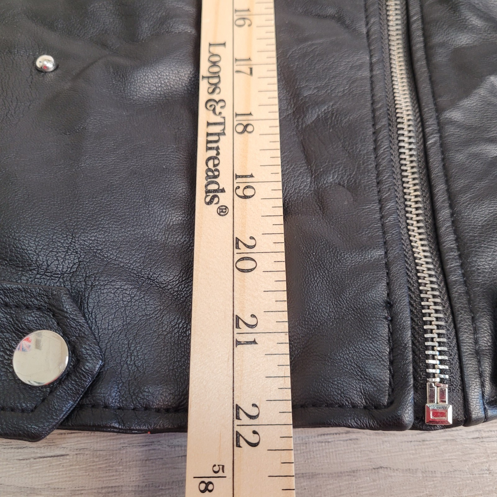 CI SONO By CAVALINI Jacket Womens Large 100% Vegan Leather Lined Bomber Moto