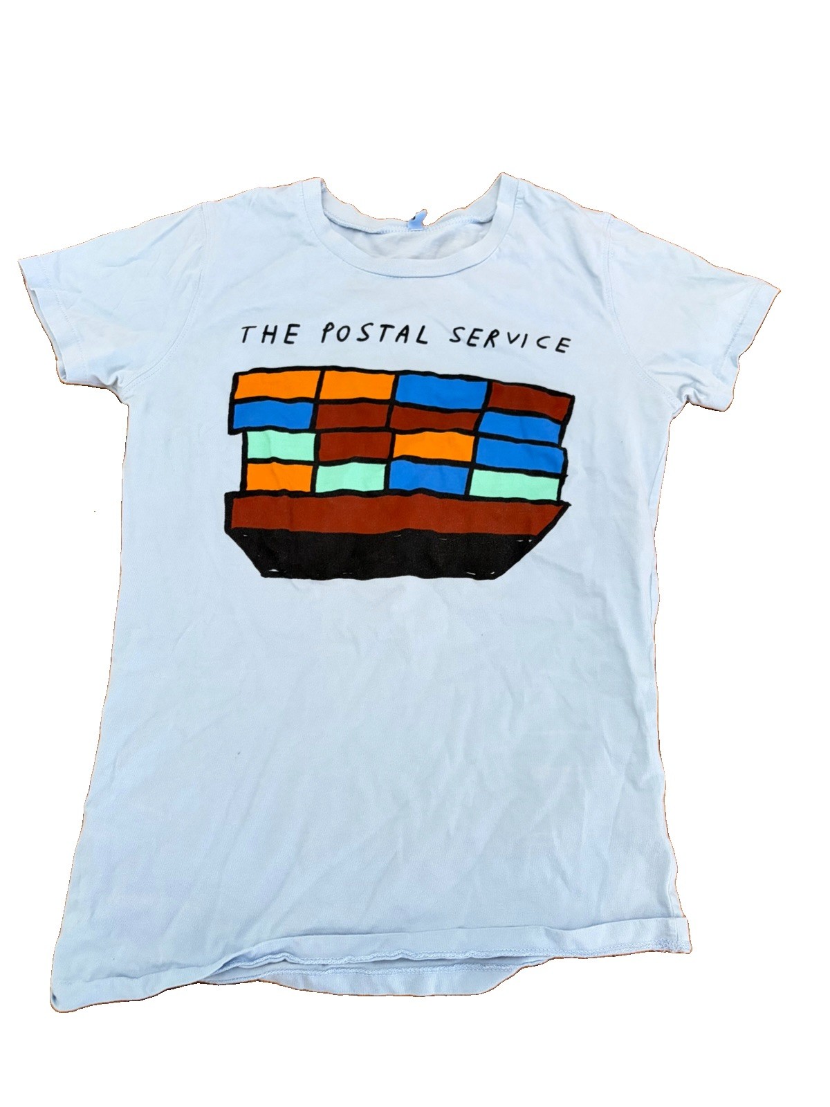 Vintage The Postal Service Band T-shirt Blue Lollapalooza Small