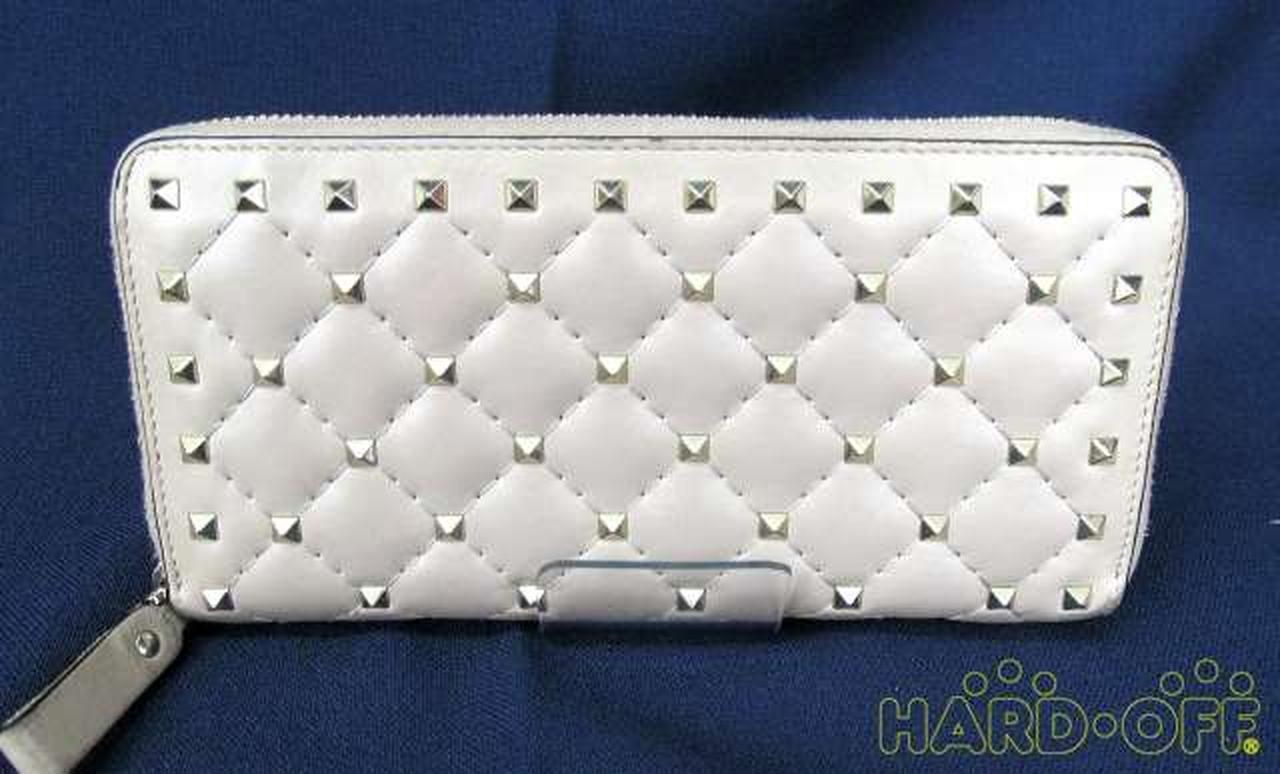 VALENTINO GARAVANI Rock Studded Round Zipper Nw2p0p00NAP Used