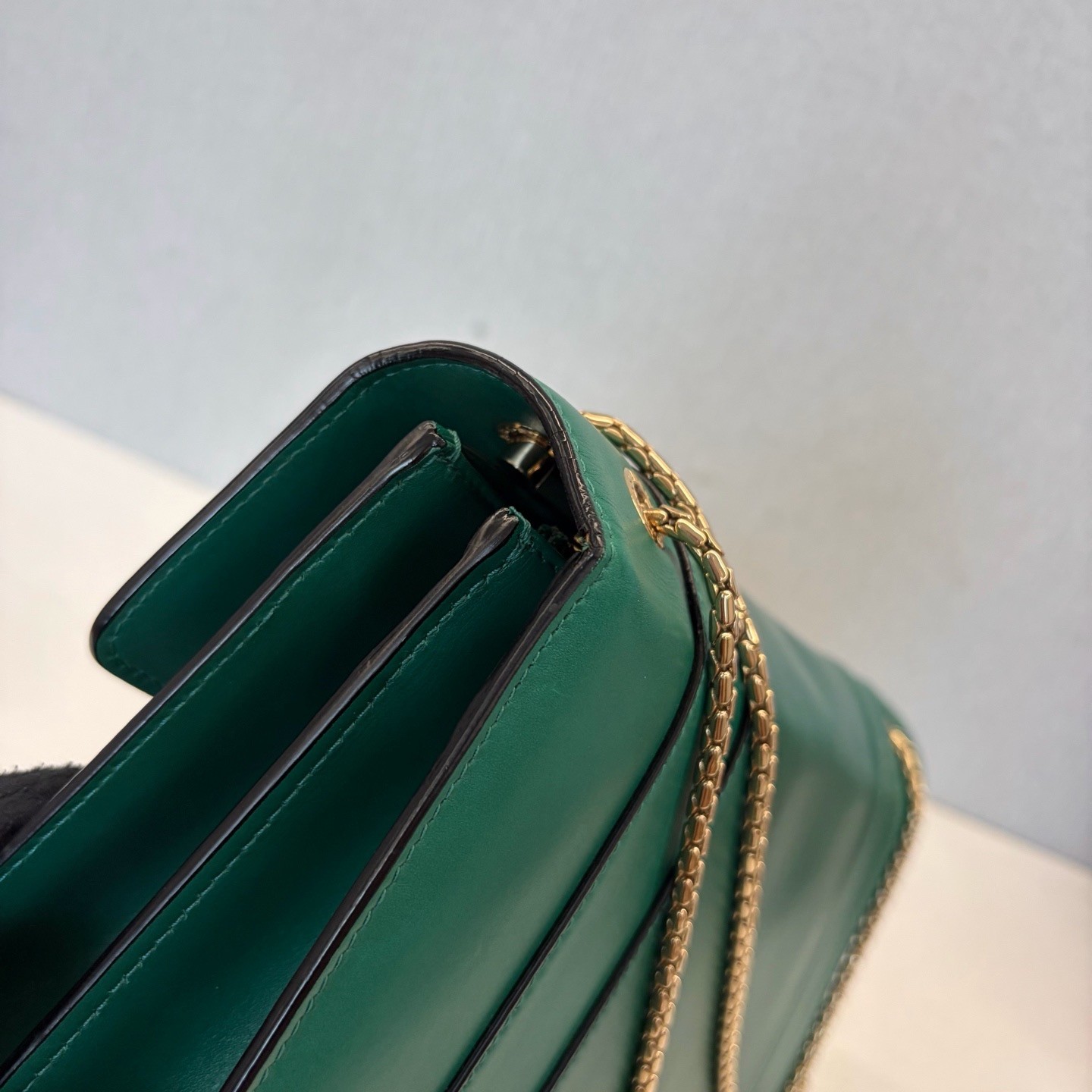 Bvlgari Pre-Owned Authentic Shoulder Bag Emerald 30*11*22cm