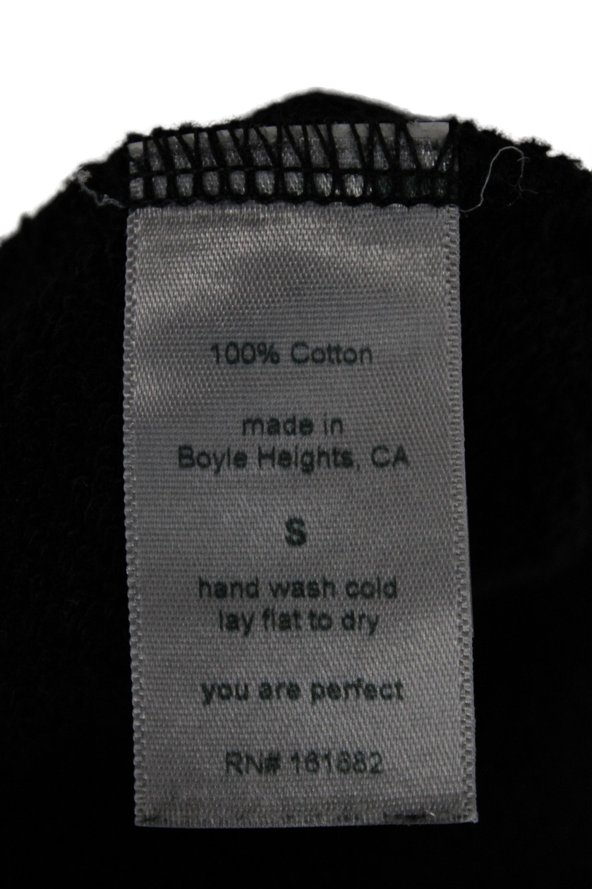 Perfect White Tee Womens Half Zipper Turtleneck Sweat Suit Black Size Small