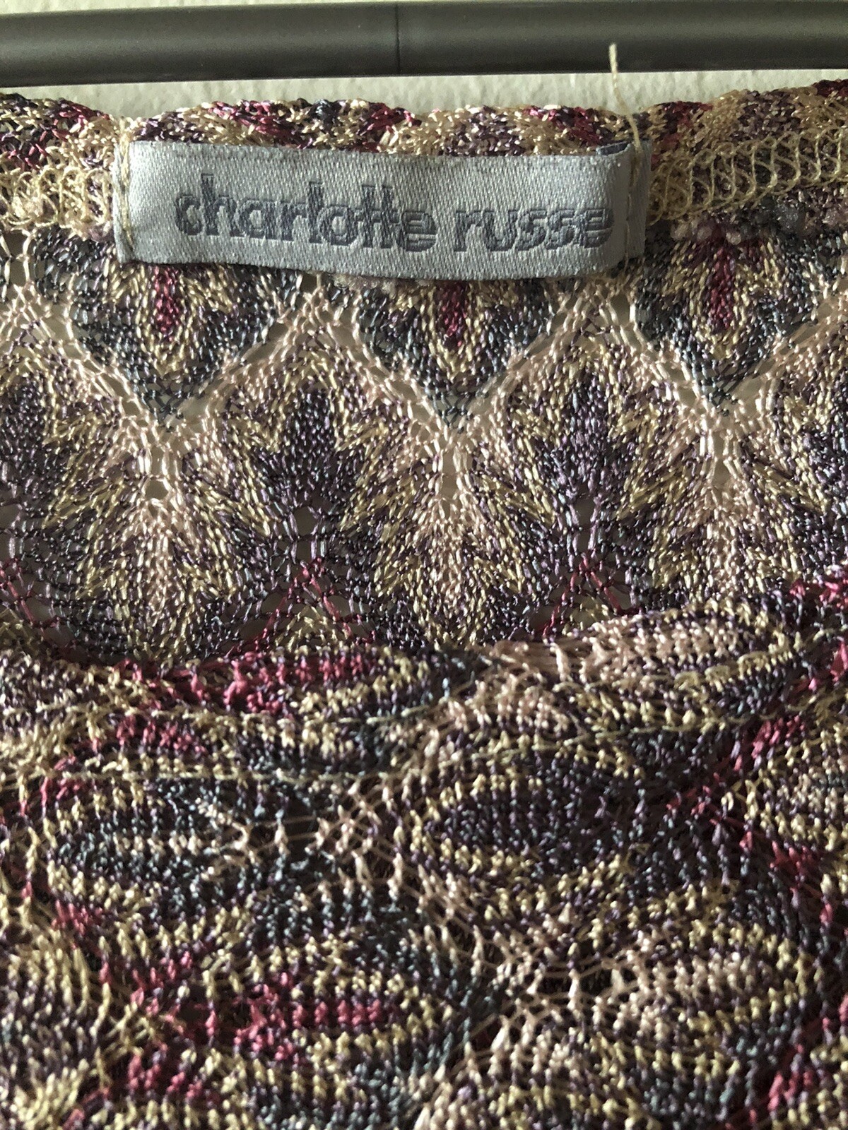 CHARLOTTE RUSSE Womens Cropped Top Size Small Juniors Lightweight Semi Loose