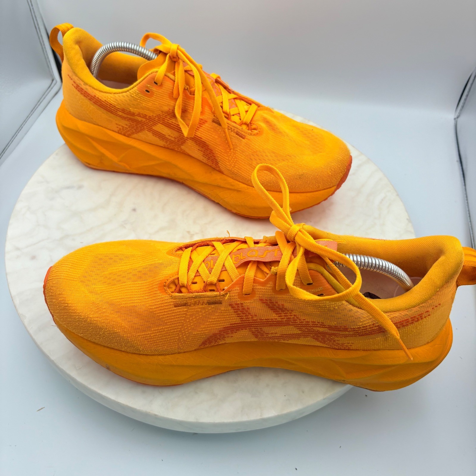 ASICS Novablast 5 Running Shoes Mens 11 Orange Athletic Support Bright Neon