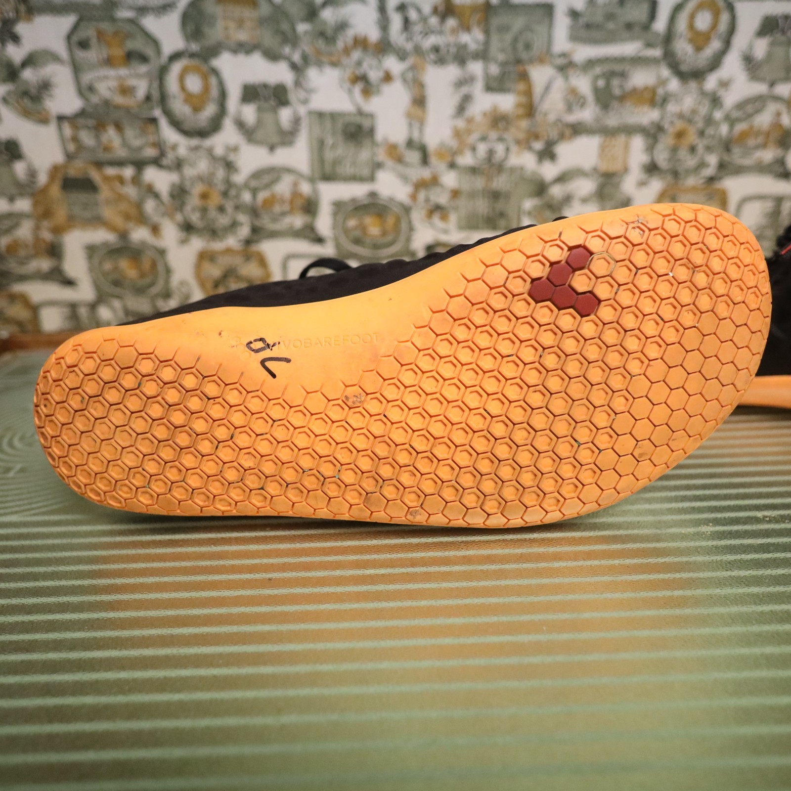 Vivobarefoot Stealth III Otillo Men’s Running Shoes Black Orange Size 44 (US 11)