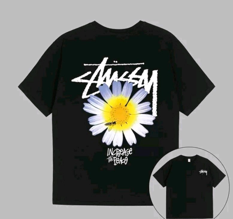 Stussy Increase The Peace Daisy Bee Graphic T-shirt White Streetwear Tee