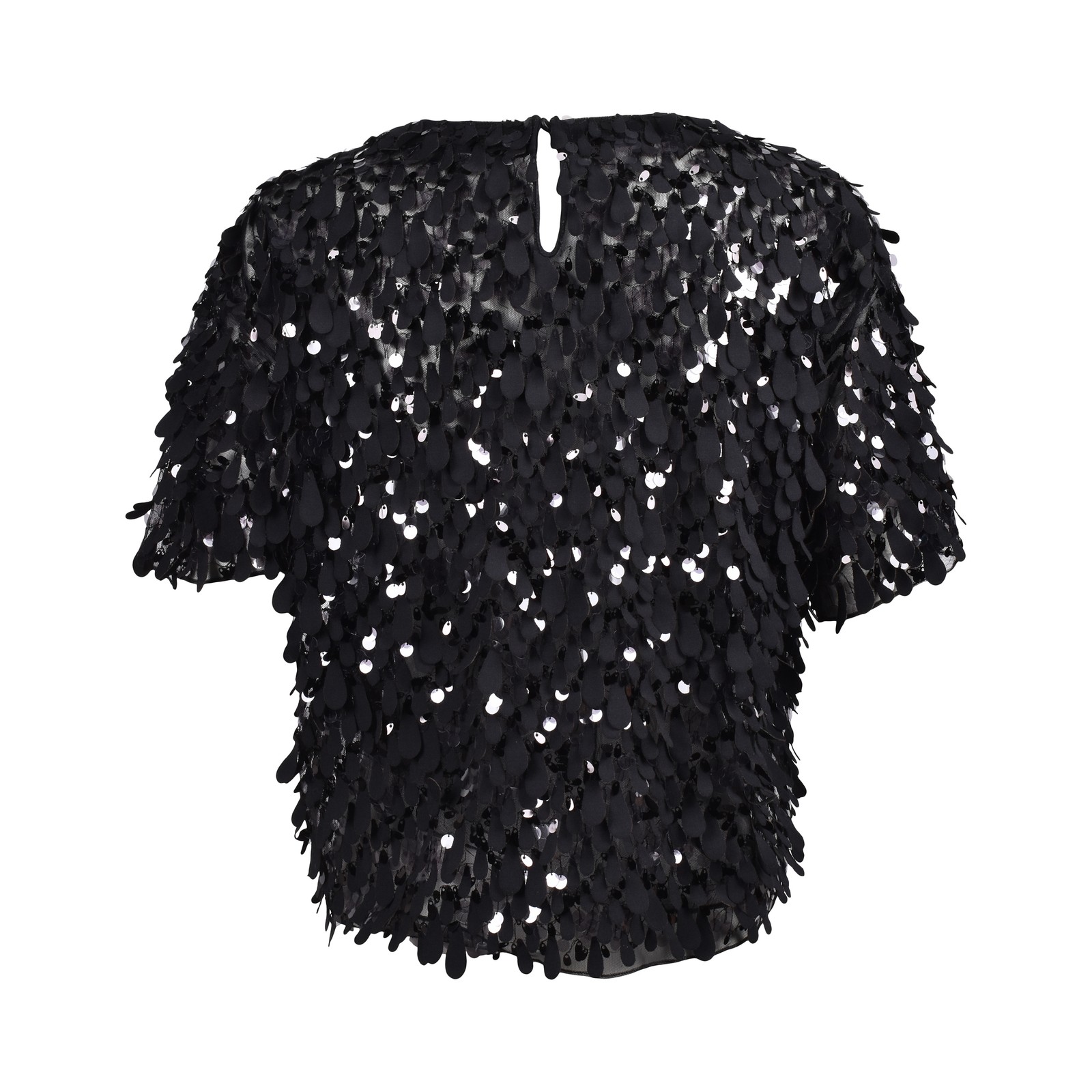 BRUNELLO CUCINELLI WOMEN’S BLACK SEQUIN EMBELLISHED SHIRT MSRP $5395