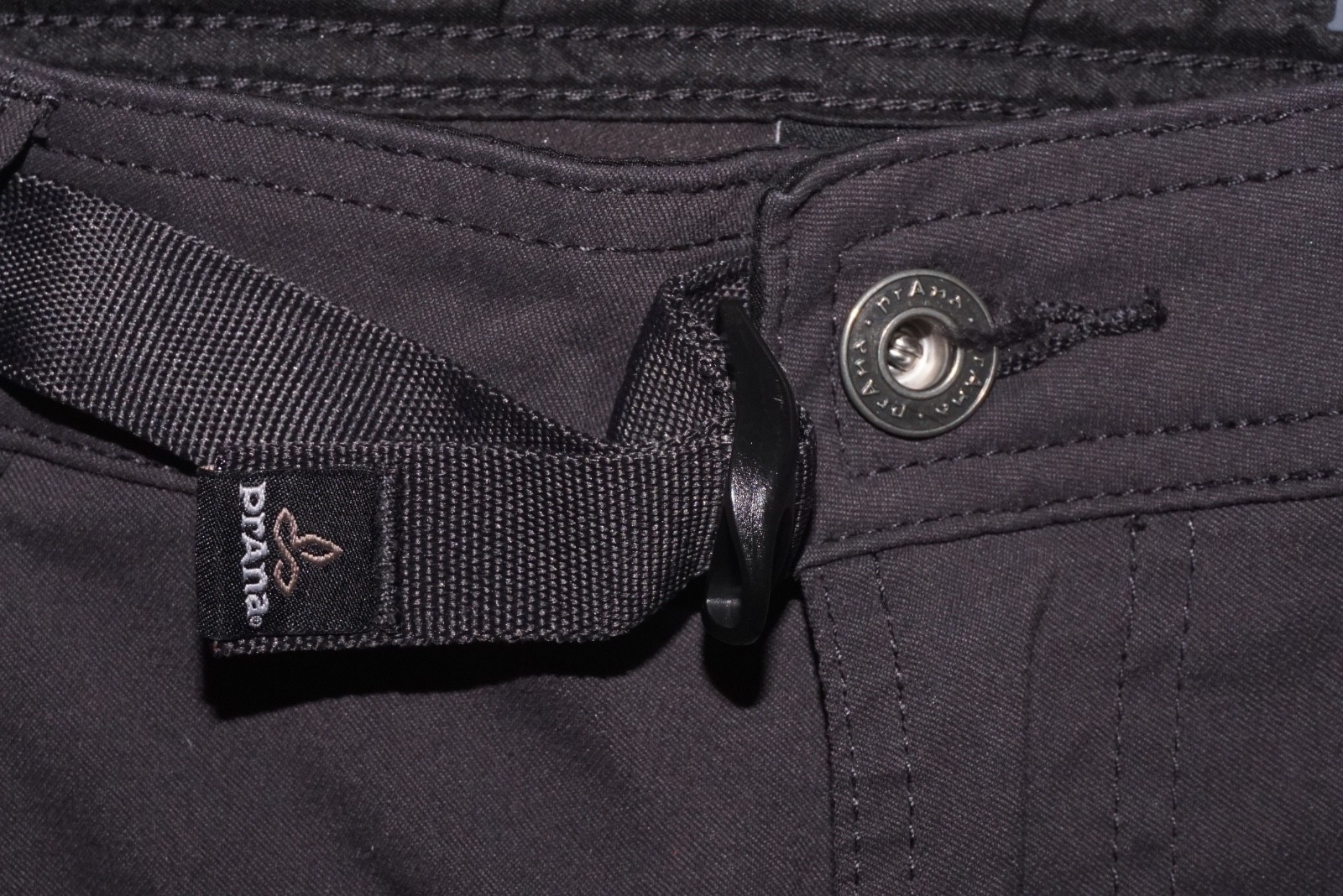 Prana Mens ZION Pants Iron Grey Stretch Convertible Roll-Up Size 36 x 32 A+