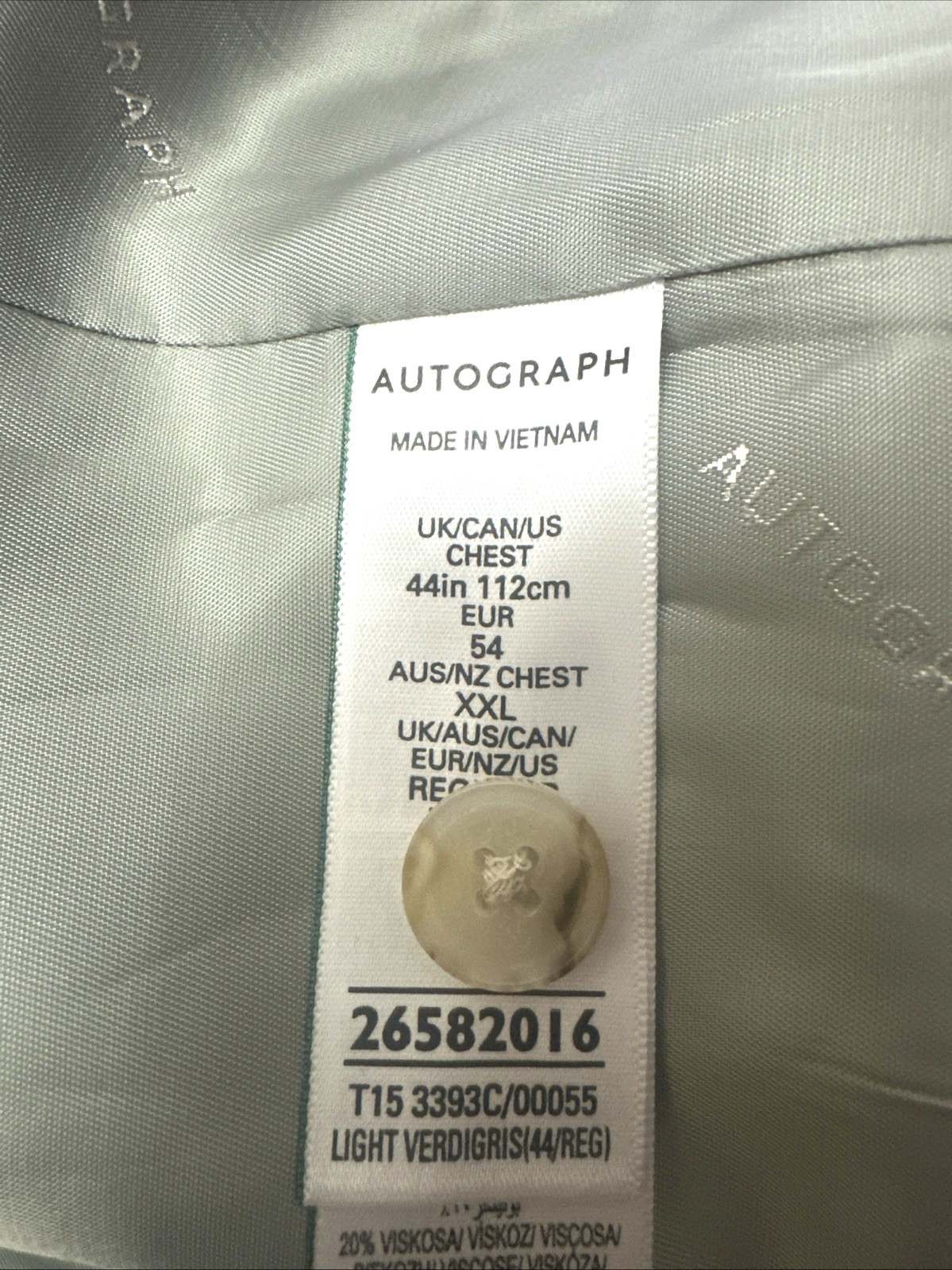 New M&S Autograph Marks & Spencer 40 44 46 light verdigris linen-blend waistcoat