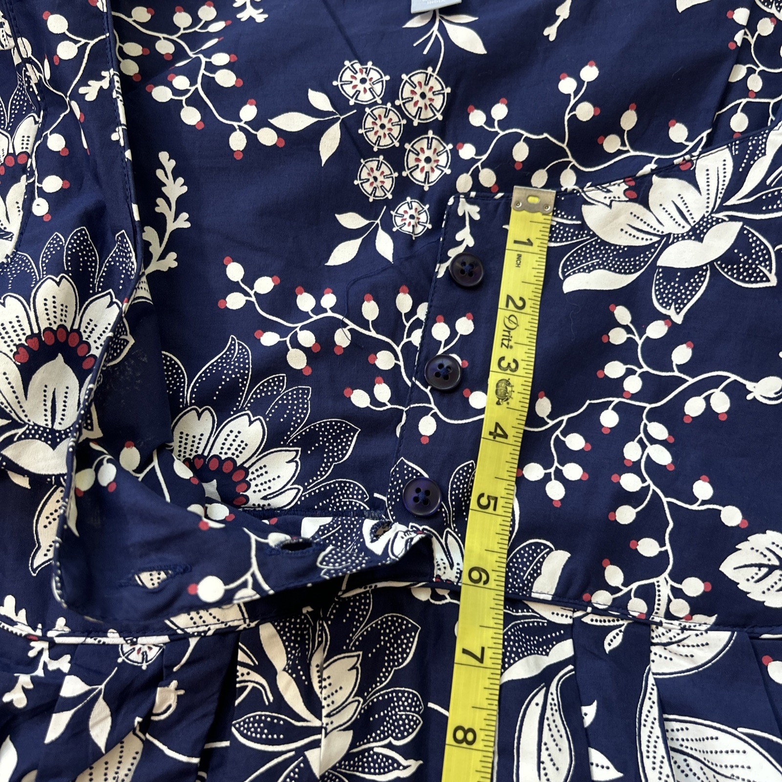 Only Necessities Sz 5x 38/40 Kaftan Gown House Dress Women’s Blue Floral Casual