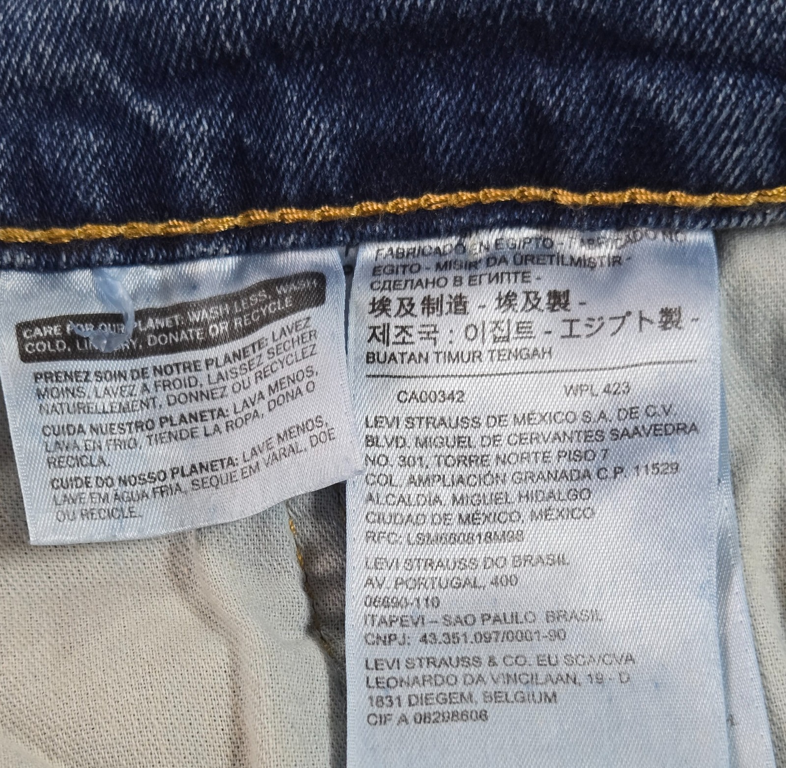 Levis Mens 38×30 514 Jeans Straight Leg Medium Wash Stretch