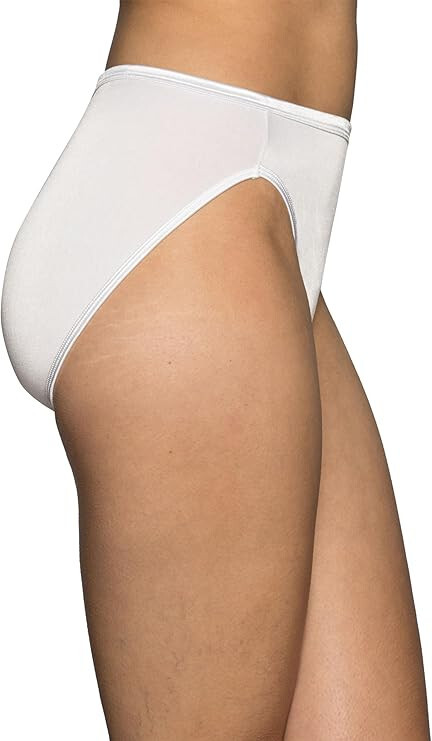6 Pairs Vanity Fair Illumination HI-CUT briefs WHITE 13108 Sz – 6 7 8 9
