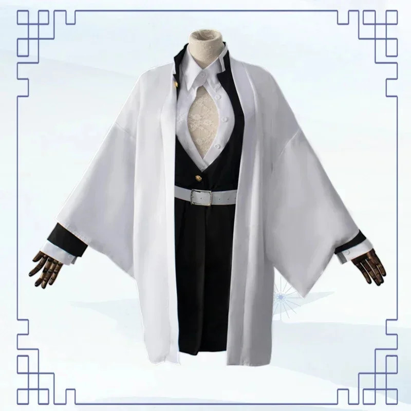 Clothes Halloween Anime Kanroji Mitsuri Cosplay Costume Kimono Haori Dress Wig