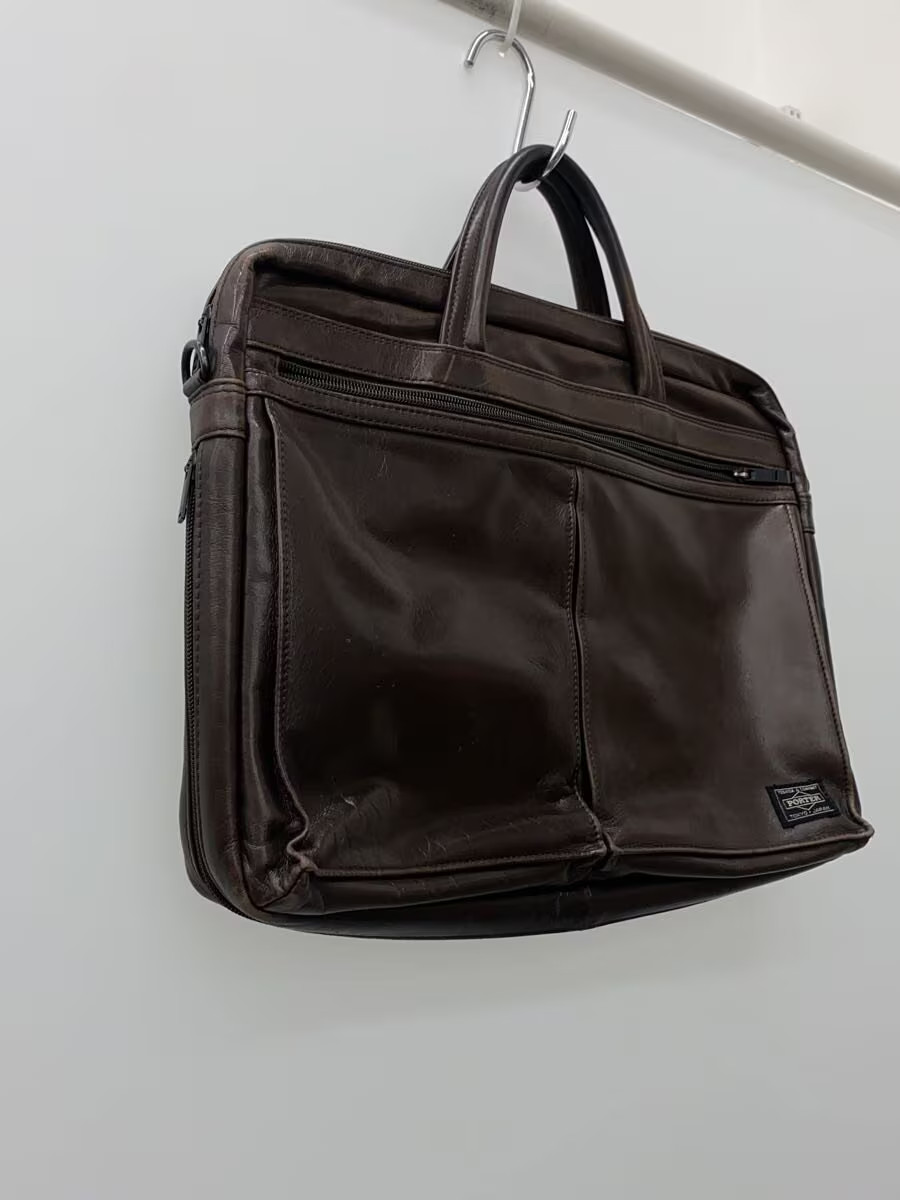 PORTER Briefcase Leather BRW Solid AMAZE