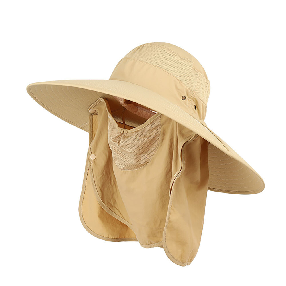 Wide Brim Sun Hat UV Protection Bucket Cap For Hiking Camping Fishing Safari Men