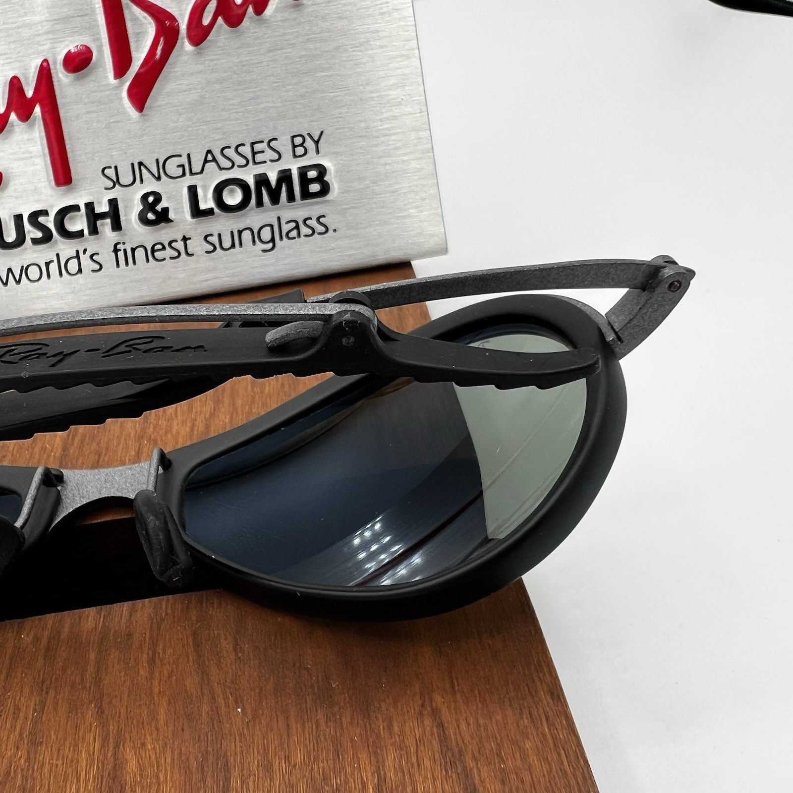 VTG B&L RAY-BAN W2378 G15 MATTE-Gray ORBS COMBO DELUXE Metal Black Rubber NOS